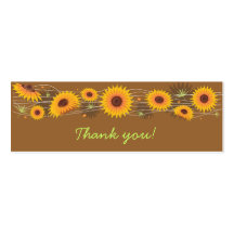 Étiquette de Merci de tournesols Modèle De Carte De Visite