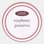 Étiquette de nourriture de conserves de framboise autocollant