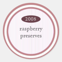 Étiquette de nourriture de conserves de framboise autocollant