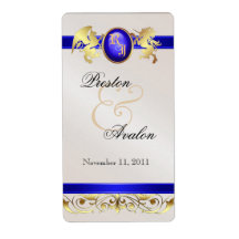 Étiquette de prince et de princesse Blue Jewel Win Étiquette D’expédition