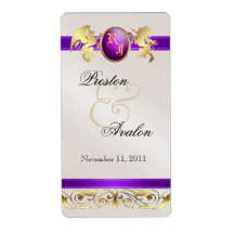 Étiquette de prince et de princesse Purple Jewel W Étiquette D’expédition