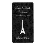 Étiquette de vin de Paris de damassé Étiquettes D’expédition