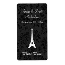 Étiquette de vin de Paris de damassé Étiquettes D’expédition