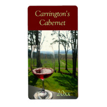 Étiquette de vin en verre de vin étiquette d’expédition