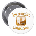 Étiquette d'or de San Francisco la Californie Badges Avec Agrafe
