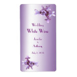 Étiquette lilas de vin de mariage étiquette d’expédition