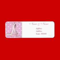 Étiquette-Personnaliser rose d'adresse de pois de  étiquettes