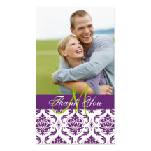 Étiquette pourpre de faveur de Merci de mariage de Modèles De Cartes De Visite