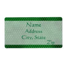 Étiquette vert clair d'échelles de peau de lézard étiquette d’expédition