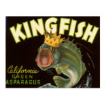 Étiquette vert d'asperge de la Californie de sério Cartes Postales