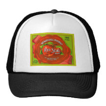 Étiquette vintage de caisse de fruit casquette de camionneur