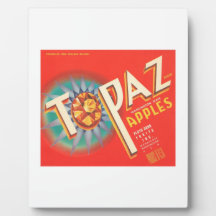 Étiquette vintage de caisse de pommes de topaze plaques d'affichage