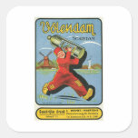 Étiquette vintage de produit de boisson alcoolisée stickers carrés