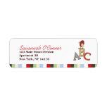 Étiquettes de adresse de coutume d'oiseau d'ABC de étiquettes