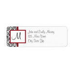 Étiquettes de adresse de retour de monogramme étiquettes d’adresse retour
