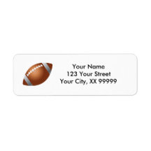 Étiquettes de adresse du football étiquette d’adresse retour