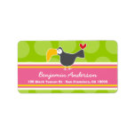 Étiquettes de adresse lunatiques mignons d'oiseau  étiquettes d’adresse