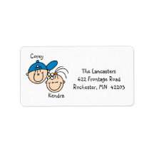 Étiquettes de adresse personnalisés de couples étiquettes d’adresse