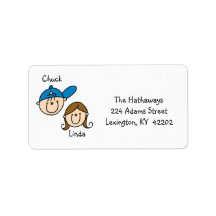 Étiquettes de adresse personnalisés de couples étiquette d’adresse