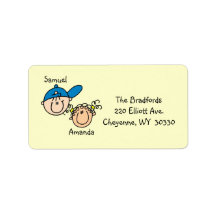 Étiquettes de adresse personnalisés de couples étiquette d’adresse