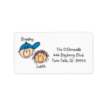 Étiquettes de adresse personnalisés de couples étiquettes d’adresse