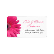 Étiquettes de adresse roses de mariage de margueri étiquettes d’adresse