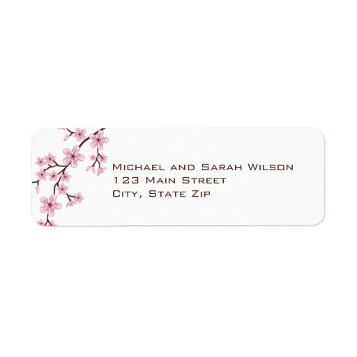Étiquettes de adresse roses de retour de fleurs de étiquettes d’adresse retour