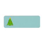 Étiquettes de blanc d'arbre de Noël Étiquettes D’adresse Retour