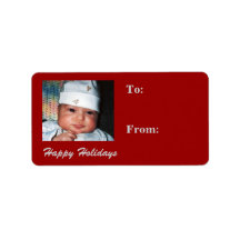 Étiquettes de cadeau de photo étiquette d’adresse