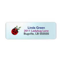 Étiquettes de coccinelle étiquettes d’adresse retour