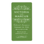 Étiquettes de faveur de monogramme de bouteille de étiquettes d’expédition