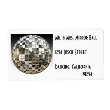 Étiquettes de partie de disco de boule de miroir étiquettes d’expédition