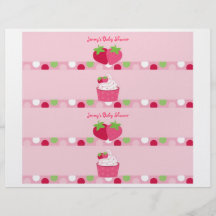 Étiquettes doux de bouteille d'eau de fraise tract customisé
