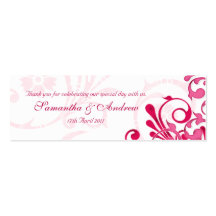 Étiquettes florales abstraites de faveur de rose e carte de visite