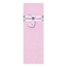 Étiquettes roses de Bomboniere de croix de rose de Carte De Visite