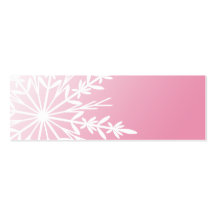 Étiquettes roses de cadeau de flocon de neige cartes de visite professionnelles