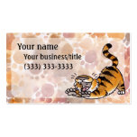 Étirage du carte de visite de tigre