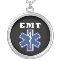 Étoile bleue d'EMT de la vie Colliers Personnalisés