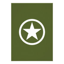Étoile d'armée invitation personnalisable