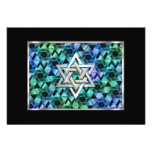 Étoile de David de Mitzvah de barre de carte de ré Faire-part Personnalisé
