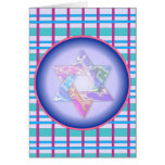 Étoile de David marbrée colorée Cartes De Vœux