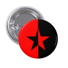 Étoile de rouge/noir badge avec épingle
