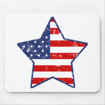 Étoile patriotique tapis de souris