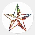Étoile V6 - Rouge d'étincelle Autocollants