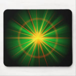 étoile verte de Noël d'orange Tapis De Souris