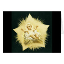 Étoile vintage de *Christmas * conception de Jésus Carte