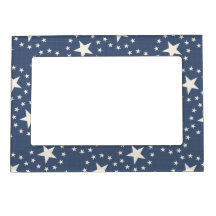 étoiles bleues cadres aimantés avec photo