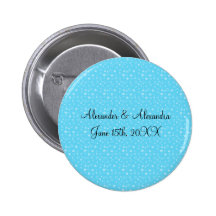 Étoiles bleues épousant des faveurs badges avec agrafe