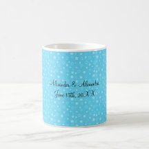 Étoiles bleues épousant des faveurs tasse à café