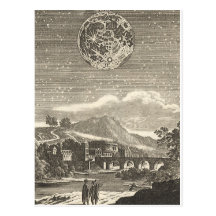 Étoiles célestes de lune de la Renaissance d'astro Carte Postale